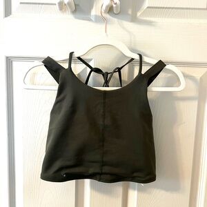 Free People Movement Strappy Sports Bra Size Small Olive Green